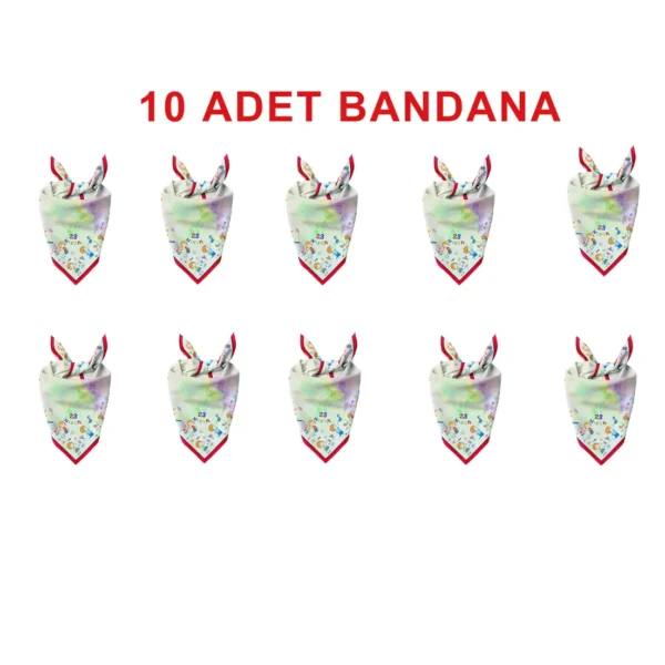 23 NİSAN ÇOCUK BAYRAMI TEMALI Bandana/Fular - TU4120 - 10 Adet