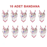23 NİSAN ÇOCUK BAYRAMI TEMALI Bandana/Fular - TU4121- 10 Adet