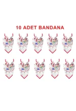 23 NİSAN ÇOCUK BAYRAMI TEMALI Bandana/Fular - TU4121- 10 Adet